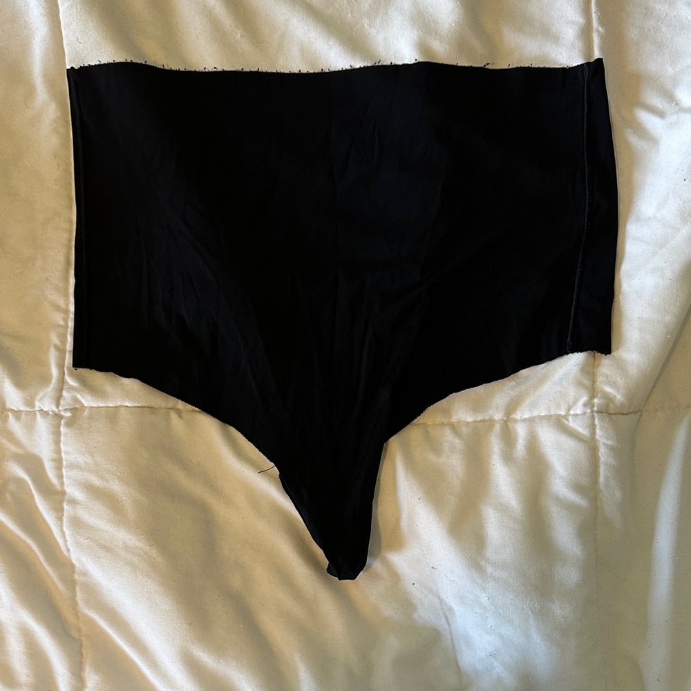 Black high waisted thong